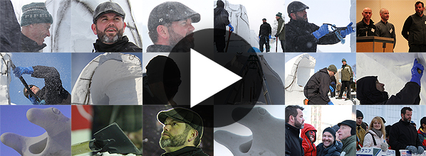 国際雪像コンクール2011 制作状況